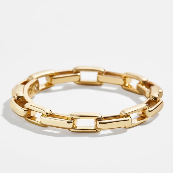 Baublebar Gold Plated Brass Hera Ring Size 8 Paperclip Link jewelry - Picture 2 of 3